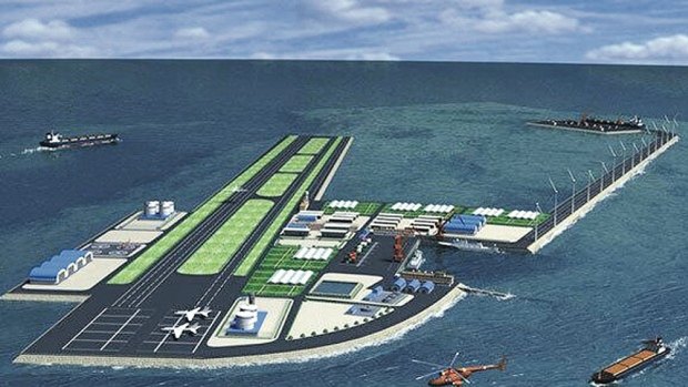 Artificial islands, like this one planned by China, are increasing tensions around the South China Sea.