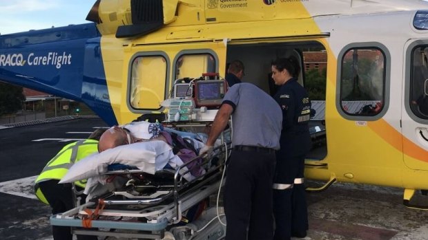 Oakey man flown to Gold Coast University hospital with head injuries