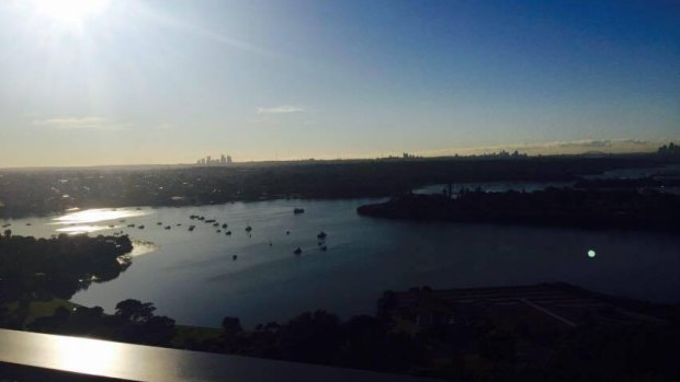 Christine Lee's boyfriend, Vincent King, posted a photo in August showing the view across to Sydney Harbour from their Rhodes unit.