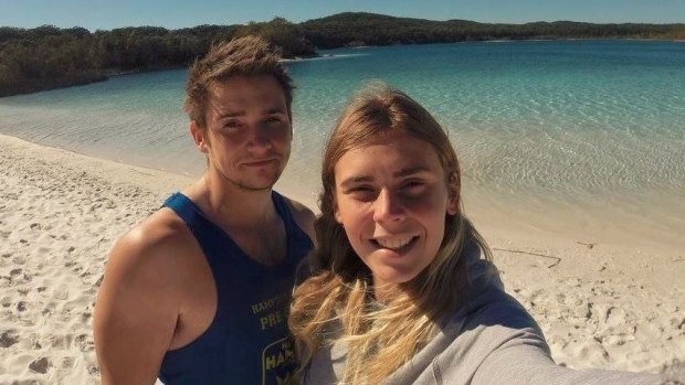 Elly Warren, pictured here with her boyfriend Luke Tempany, was on a trip in Africa when she died.