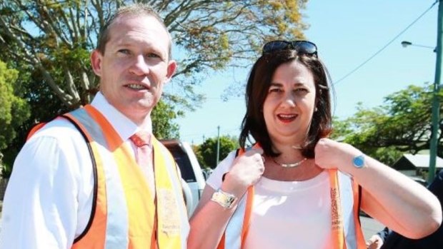 Housing Minister Mick de Brenni with Premier Annastacia Palaszczuk