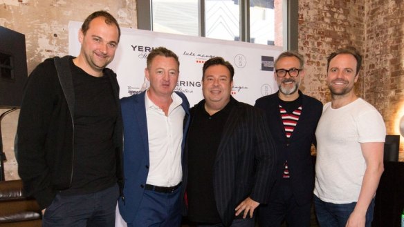 Chefs Daniel Humm, Luke Mangan, Peter Gilmore, Massimo Bottura and Brett Graham in Melbourne ahead of the World's 50 Best Restaurants.