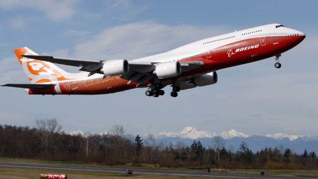 The Boeing 747- 8 Intercontinental, the latest (and final?) version of the jumbo jet.