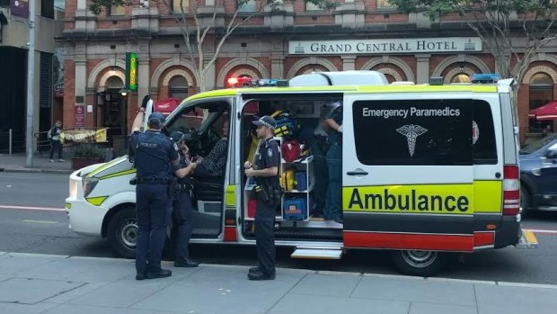 The man was taken to the Royal Brisbane and Women's Hospital.