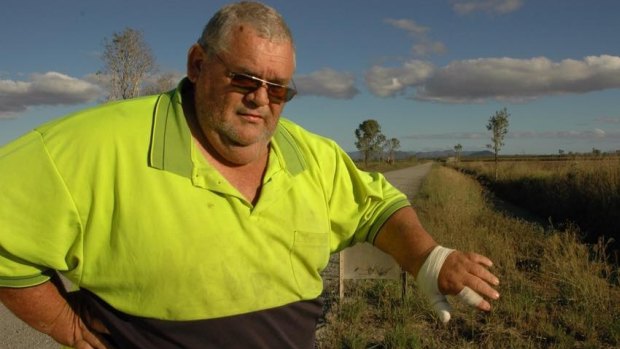 Cane farm worker Daryl Bell was attacked by the 1.4 metre crocodile on Sunday.
