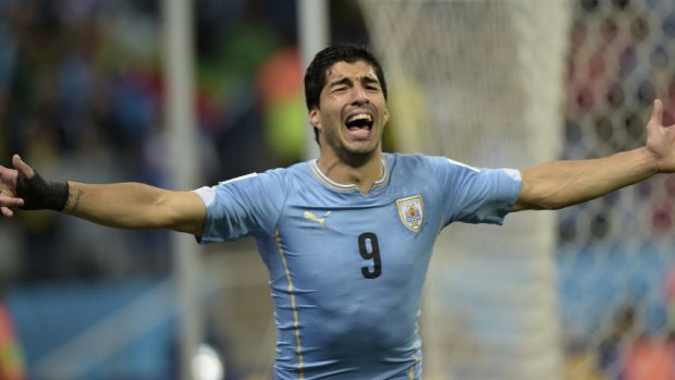Dream double: Luis Suarez set the World Cup alight.