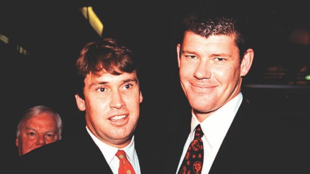 David Gyngell and James Packer in happier days.