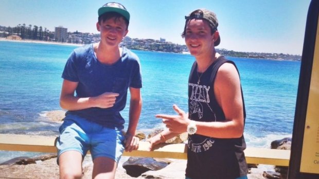 Matt Dyer, right, died after falling from a Blue Mountains lookout. 