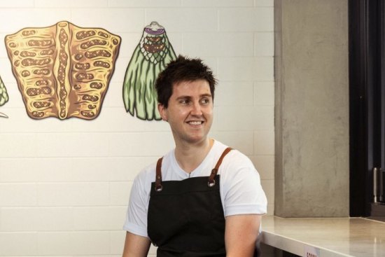 Josh Niland at his new Charcoal Fish takeaway.