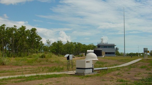 Equipment to measuring radionuclide in the atmosphere near Darwin.