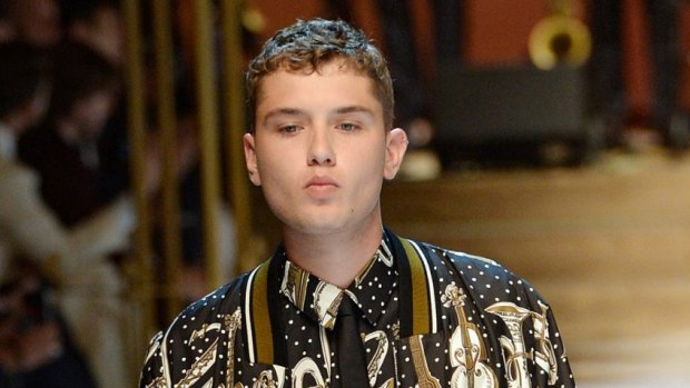 Jude Law's son Rafferty, 19, also walked for the fashion powerhouse. 