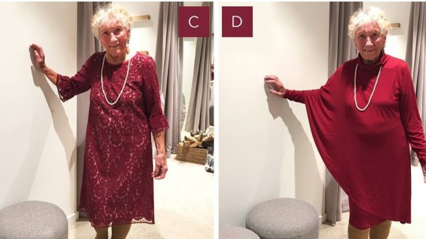 Canberra's 93-year-old bride, Sylvia Martin brought her bridesmaids along to help choose a dress for her wedding next month.
