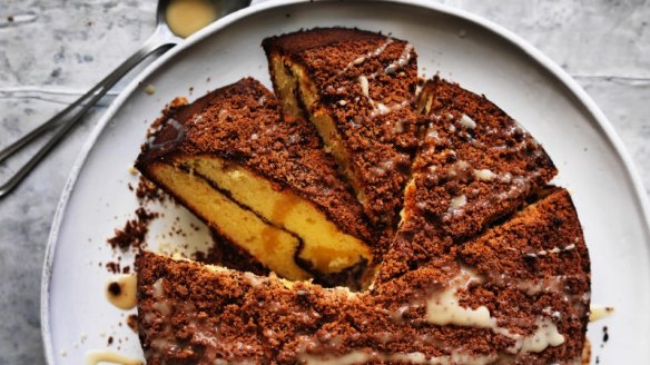 Cinnamon crumb pound cake.