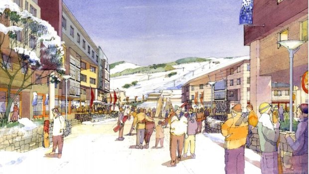 A concept plan for the Perisher Village at Kosciuszko National Park presented to NSW Planning & Environment in 2004.