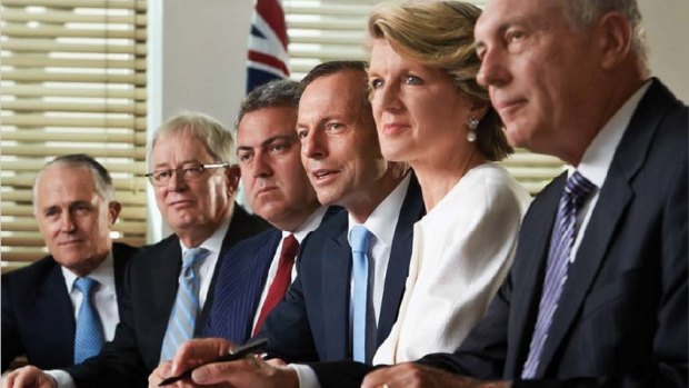 A picture used in Coalition advertisements at the last election.