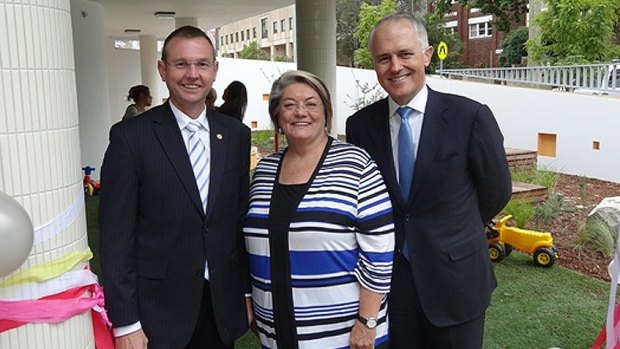 Waverley mayor Sally Betts, pictured with Member for Coogee Bruce Notley Smith and Prime Minister Malcolm Turnbull, is at the centre of a political stoush over a code of conduct investigation.  