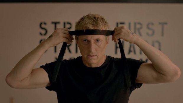 Billy Zabka in a scene from Cobra Kai.