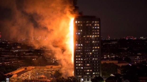 Smoke and flames engulfed Grenfell Tower on Wednesday morning.