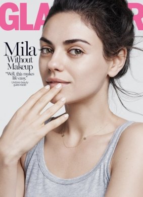 Mila Kunis on the cover of <i>Glamour</i> magazine.