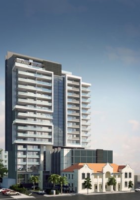 The second, 20-storey version of the design, scrapped in favour of smaller versions. No artist's impression of the latest proposal is yet available.