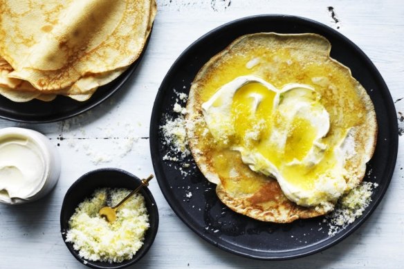 Adam Liaw gives classic lemon and sugar crepes an update.