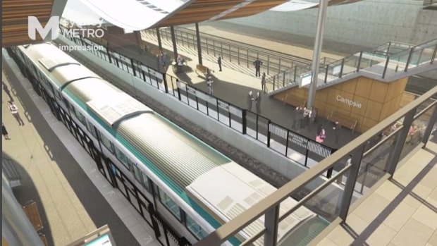 An artist's impression of the new Campsie station.