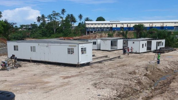 Some of the new accommodation to which asylum seekers on Manus Island moved on Friday.