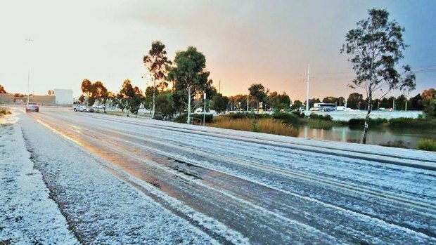 "Hail in Bruce" – Canberra Times winter photo competition 2016.