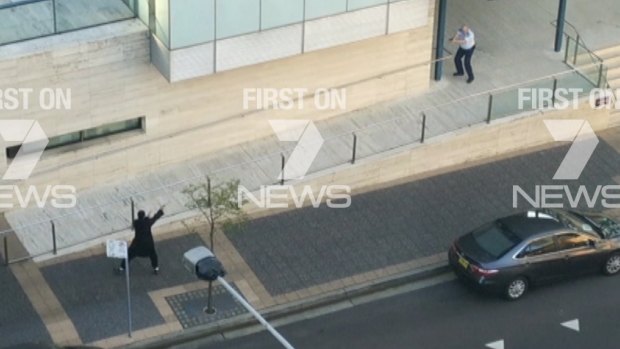 Farhad Jabar in a shootout with police in front of NSW Police headquarters at Parramatta.