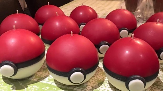 Pokemon candles by Canberra candle company Wyx and Wax.