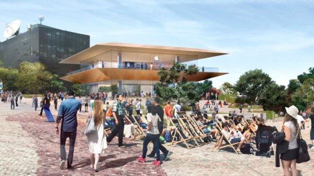 How the new Apple store will look at Federation Square. 