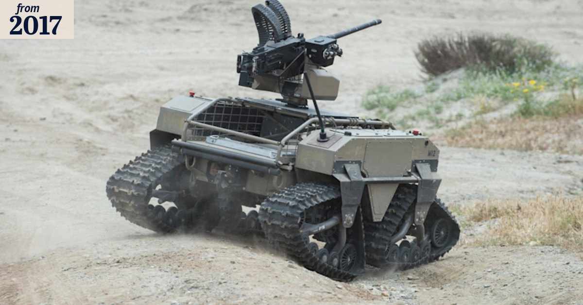 US Navy shows off new machine gun robot