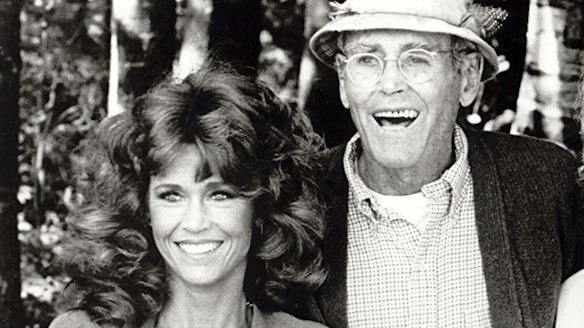 Fonda with her father Henry in On Golden Pond.