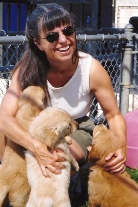 Jeannette Oliver with Lima's first litter of puppies