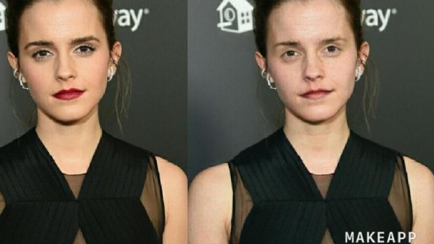 Emma Watson as shown on the Makeapp App. 