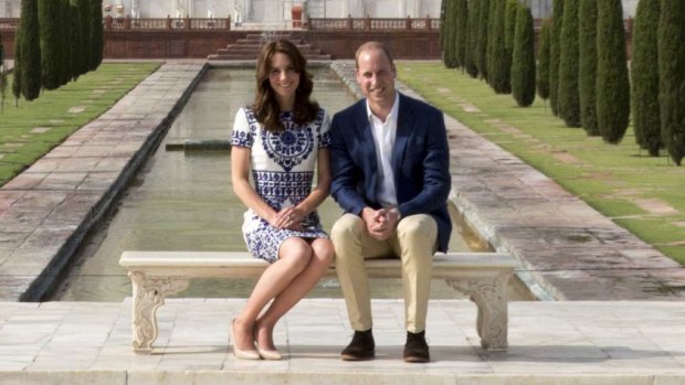 Splendour and royalty: Prince William, Duke of Cambridge and Catherine, Duchess of Cambridge in front of the Taj Mahal.