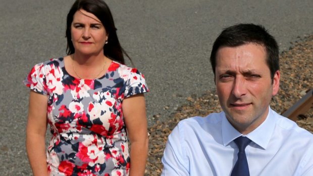 South-West Coast MP Roma Britnell with Opposition Leader Matthew Guy.