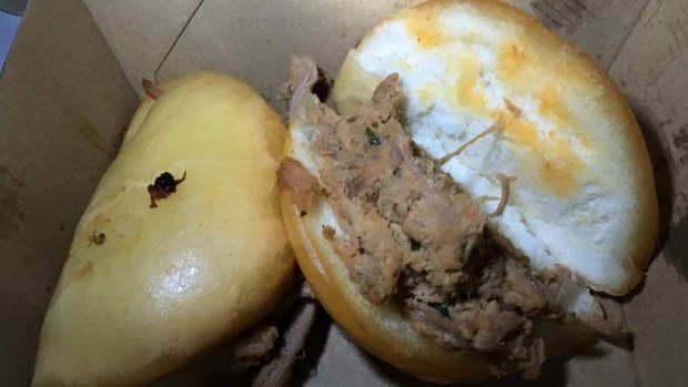 Some of the food that patrons complained about at the NYE Above the Harbour event.