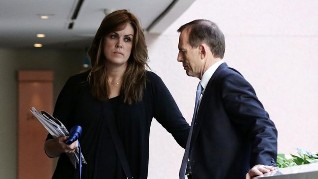 Tony Abbott, right, with his chief of staff Peta Credlin in 2013.