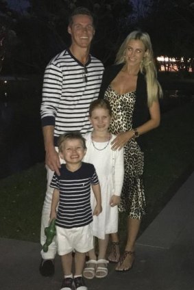 Curtis with wife Roxy Jacenko and children Pixie and Hunter in Bali.