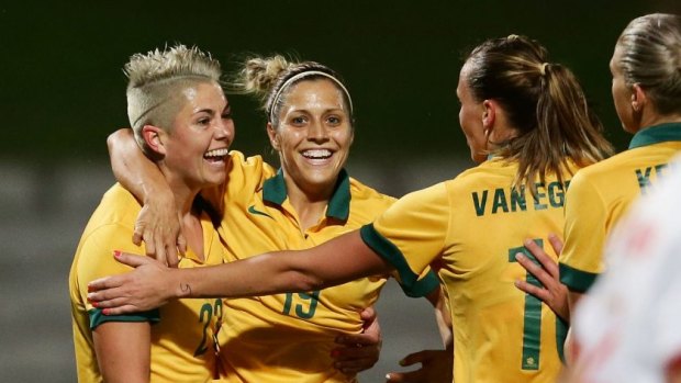 Hard road: Michelle Heyman and the Matildas face a gruelling Olympics qualifying campaign.