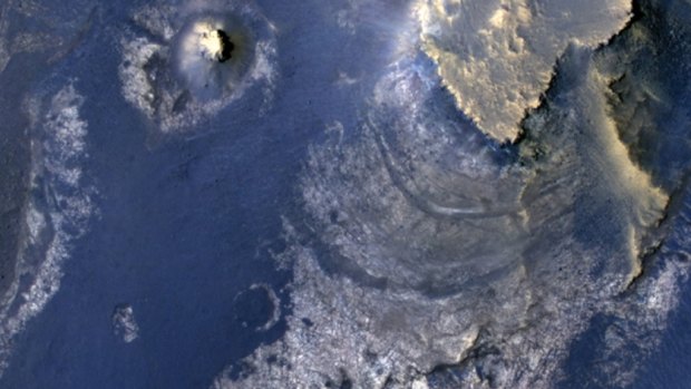 The McLaughlin Crater on Mars shows signs it once held a lake.