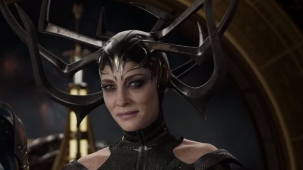 Cate Blanchett as Thor: Ragnarok's villain Hela.
