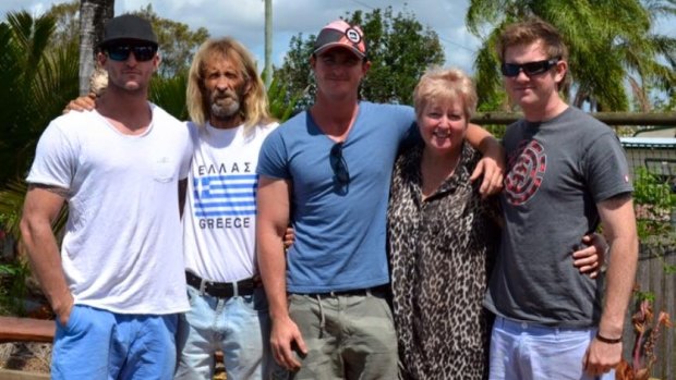 John Edwards with his wife Sharon Edwards and their sons.