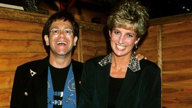 Image posted to social media by Elton John, paying tribute to his late friend Princess Diana. 