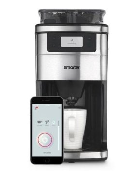 The Smarter Wi-Fi Coffee Machine. It knows when you wake up or when you're likely to get home so it can greet you with sweet caffeine.