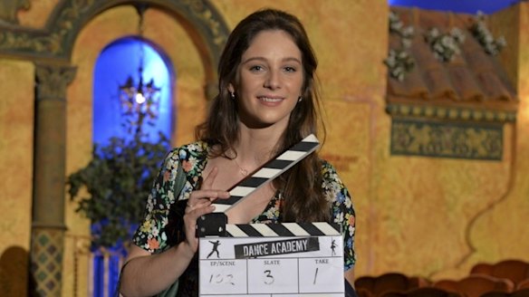 Xenia Godwin on the set of 