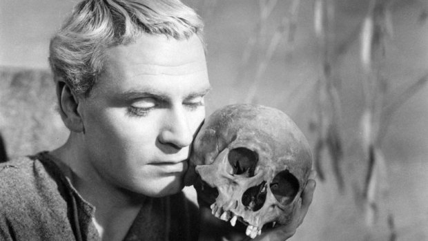 Laurence Olivier as Hamlet.