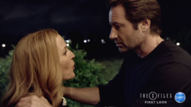 FBI agents Dana Scully (Gillian Anderson) and Fox Mulder (David Duchovny) are estranged in the new <i>X-Files</i> series.