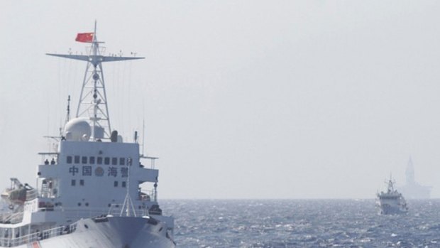 China Coast Guard ships in disputed waters in the South China Sea, about 210 kilometres from Vietnam, last year.